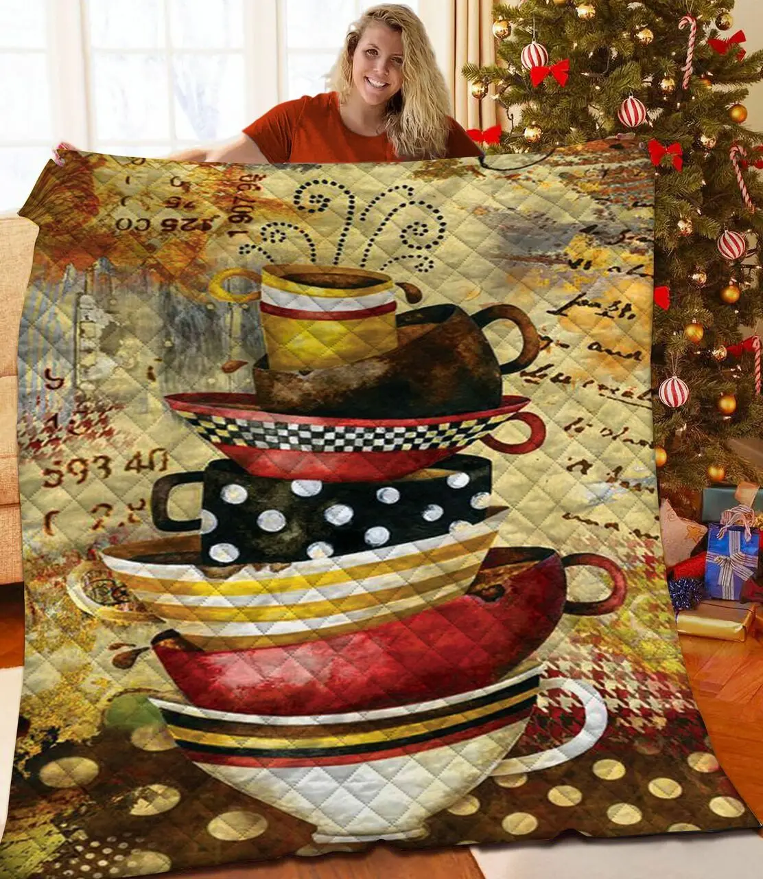 A Cup Of Coffee Jfj Quilt Cg and Home Decor