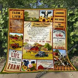 A Farmer’S Prayer Quilt Shb35 and Home Decor