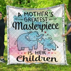 A MotherS Masterpiece Is Children Premium Quilt Home Decor  Quilt and Home Decor