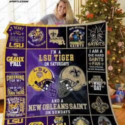A Special Gift For Fans Bl Lsu Nos Quilt Blanket and Home Decor