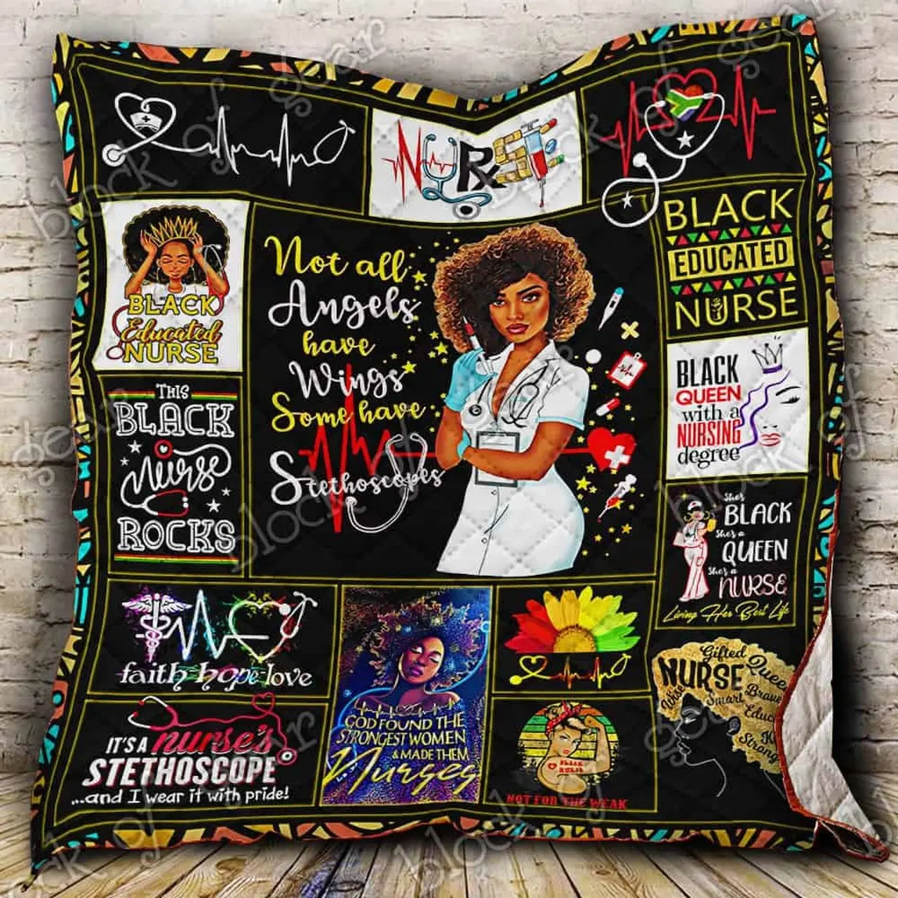 A Special Gift For Fans Ll - Black Nurse Quilt Blanket and Home Decor