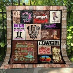 A Special Gift For Fans Ll Cowgirl Up Quilt Blanket and Home Decor