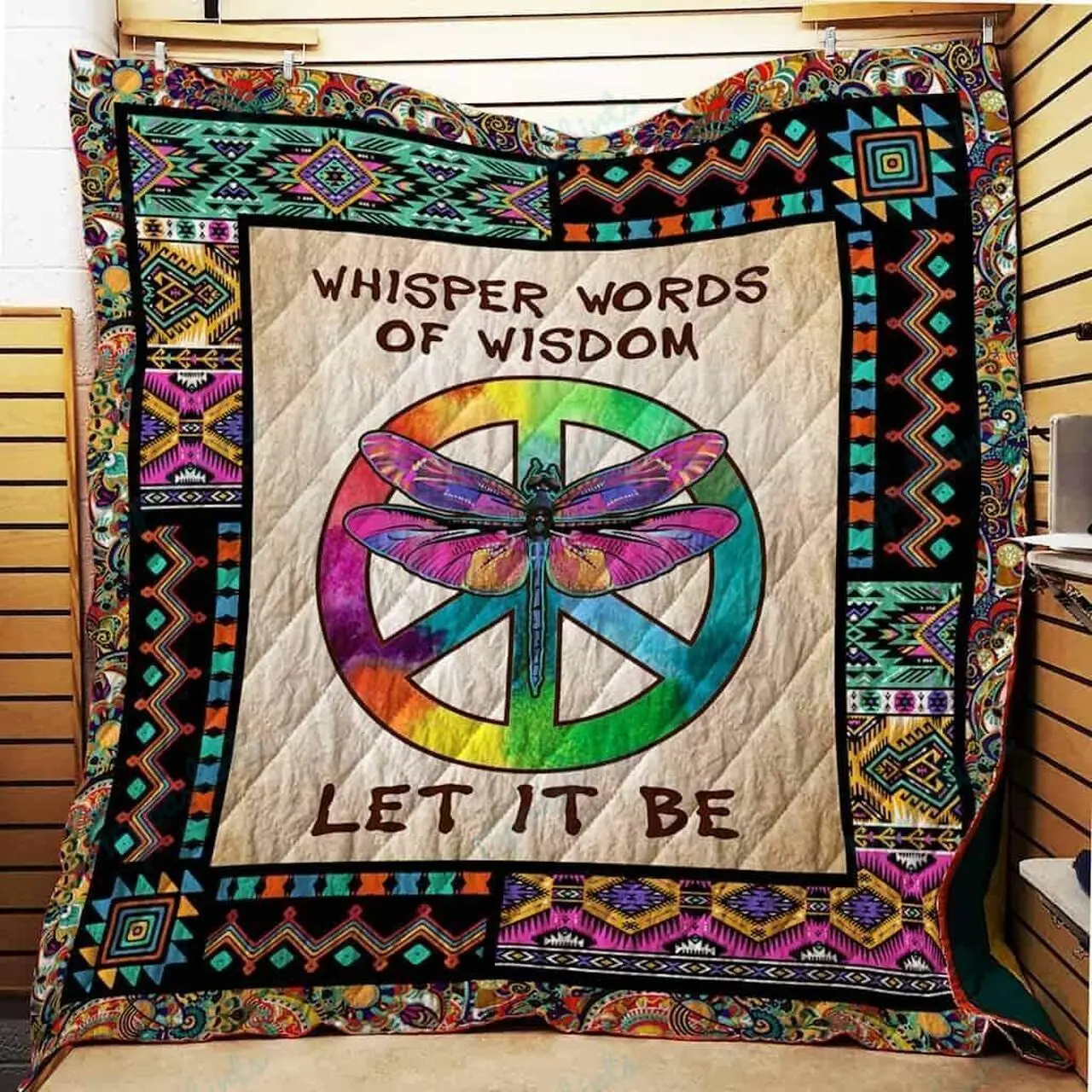A Special Gift For Fans Ll Hippie Dragonfly Quilt Blanket and Home Decor