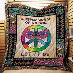 A Special Gift For Fans Ll Hippie Dragonfly Quilt Blanket and Home Decor