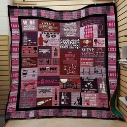 A Special Gift For Fans Ll Wine Quilt Blanket and Home Decor