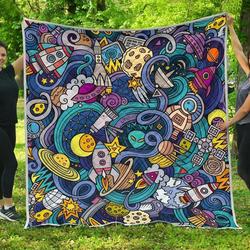 Abstract Cartoon Galaxy Space Cl17100001Mdq Quilt Blanket and Home Decor