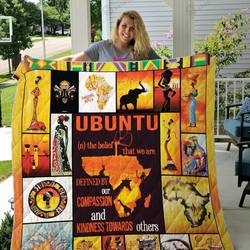 Abuntu The Belief That We Are Defined By Our Compassion And Kindness Towards Others Quilt Blanket Great Customized Blanket Gifts For Birthday Christmas Thanksgiving and Home Decor