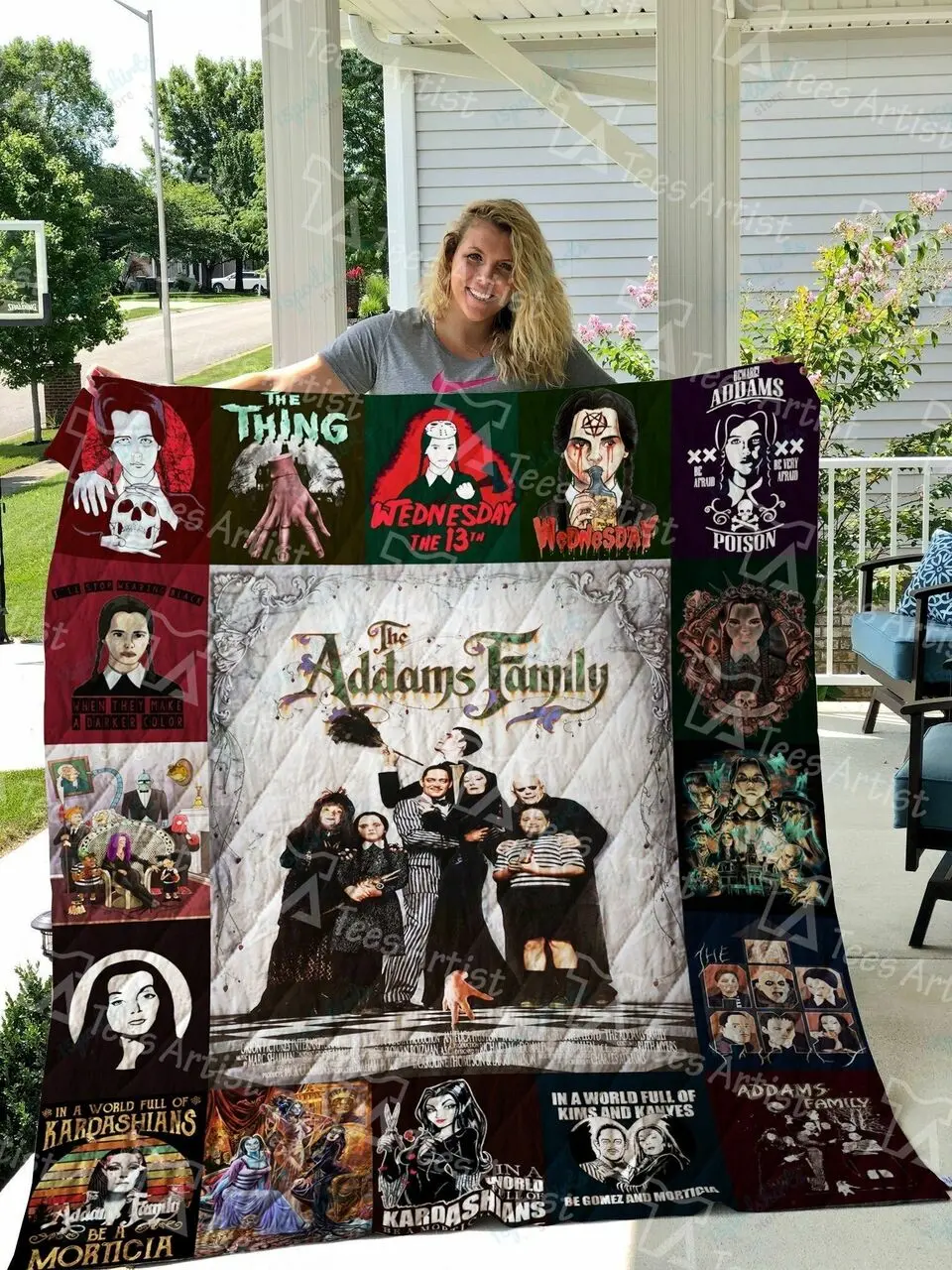 Addams Family Quilt Blanket 0428 and Home Decor