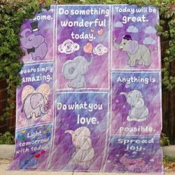 Adorable Elephant Clh091001Q Quilt Blanket and Home Decor