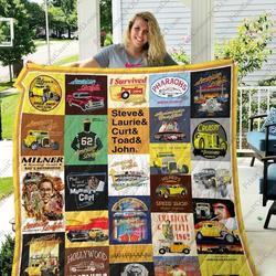 Adu American Graffiti Quilt Blanket Ver 28 and Home Decor