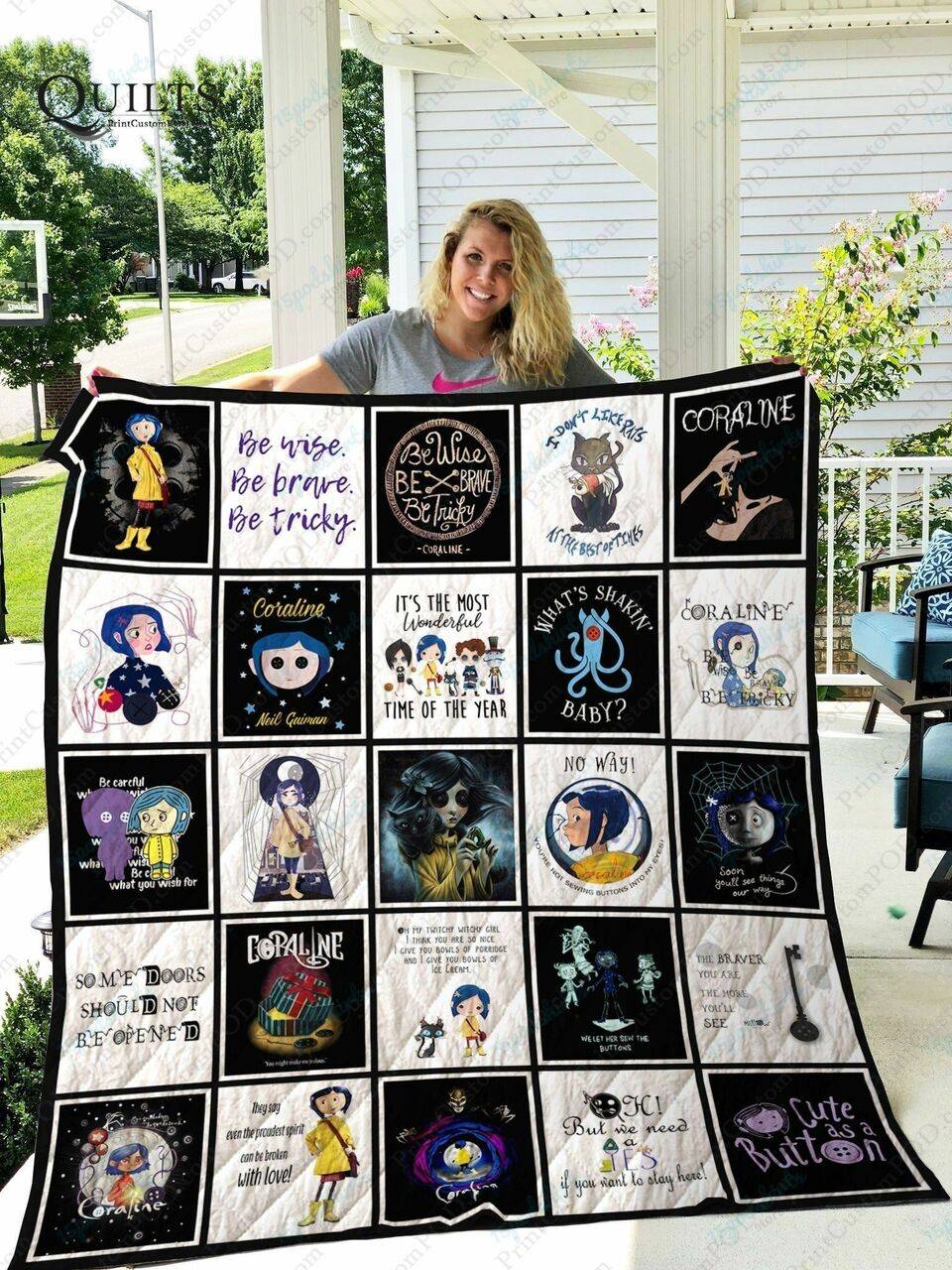 Adu Coraline Quilt Blanket Ver 25 and Home Decor