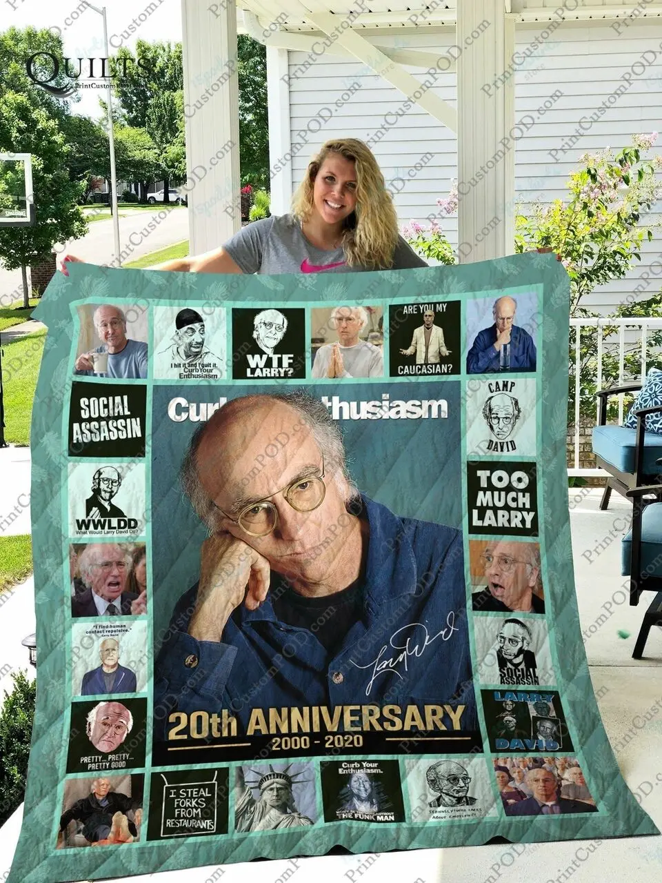 Adu Curb Your Enthusiasm Quilt Blanket Ver 2 and Home Decor