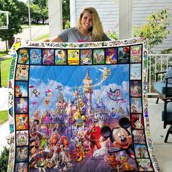 Adu Disney Poster Quilt Blanket Ver 3 and Home Decor