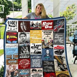 Adu Fast And Furious Quilt Blanket Ver 28 and Home Decor