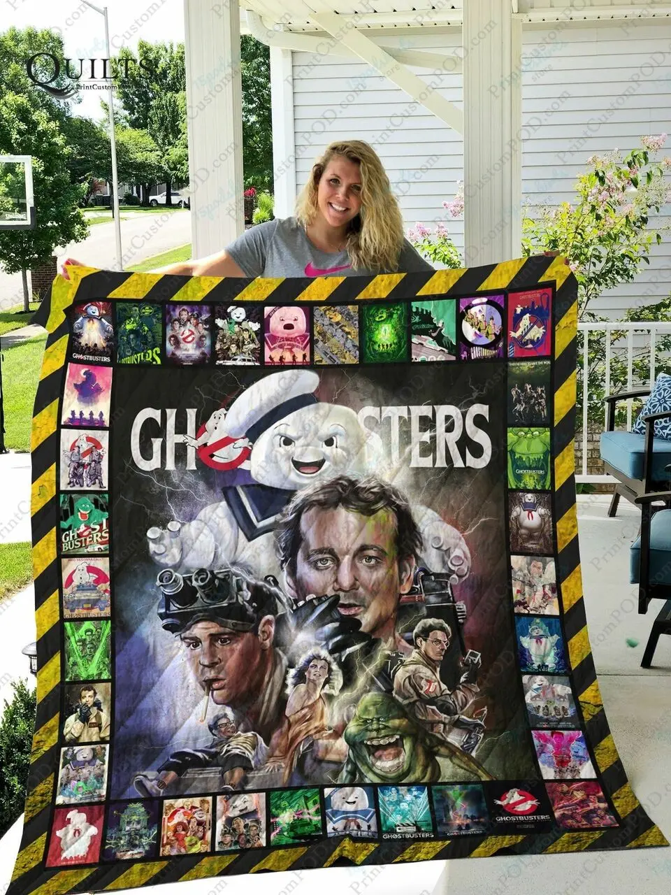 Adu Ghostbusters Quilt Blanket and Home Decor