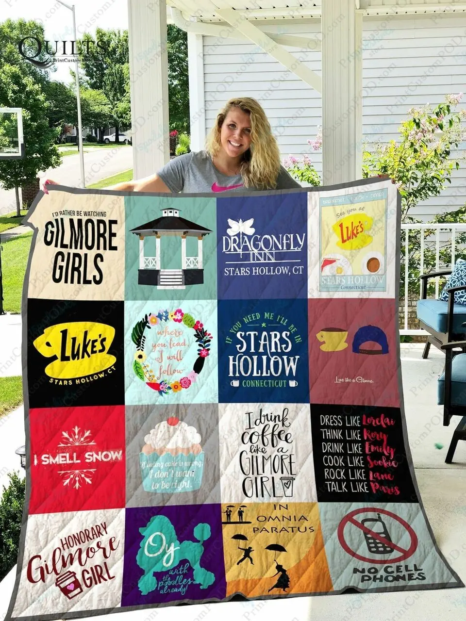 Adu Gilmore Girls Quilt Blanket Ver 16 and Home Decor