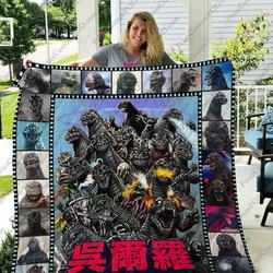 Adu Godzilla Quilt Blanket Ver 2 and Home Decor