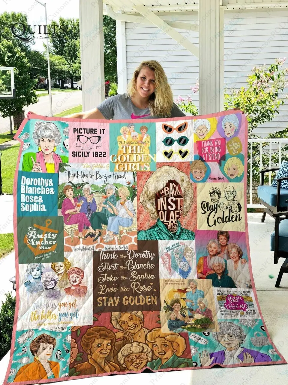 Adu Golden Girls Quilt Blanket and Home Decor