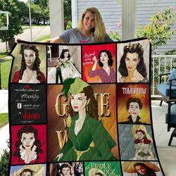 Adu Gone With The Wind Cast Quilt Blanket Ver 1 and Home Decor