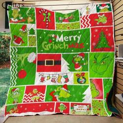 Adu Grinch Quilt Blanket and Home Decor