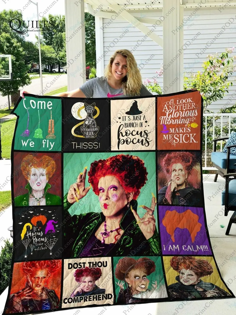 Adu Hocus Pocus Cast Quilt Blanket and Home Decor