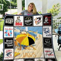 Adu Jaws Quilt Blanket Ver 17 4 and Home Decor