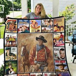 Adu John Wayne Quilt Blanket Ver 17 1 and Home Decor