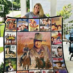 Adu John Wayne Quilt Blanket Ver 17 4 and Home Decor