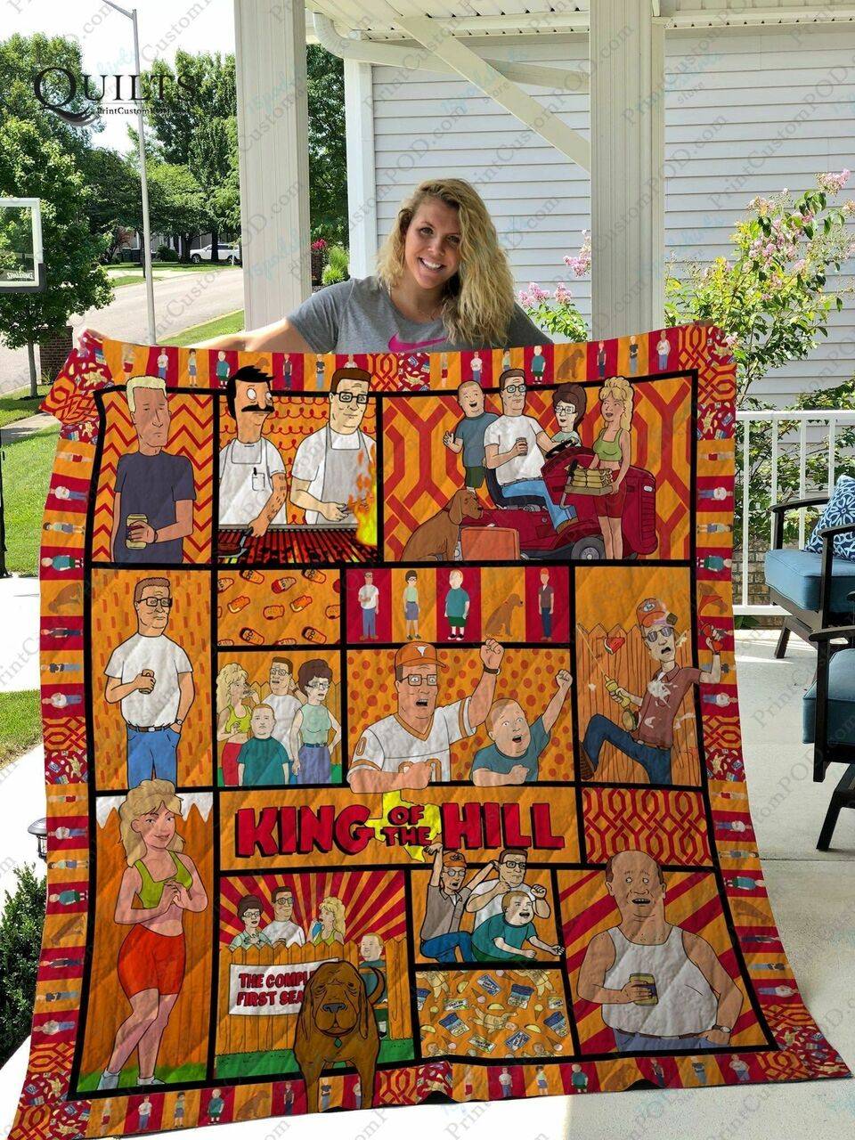 Adu King Of The Hill Quilt Blanket and Home Decor