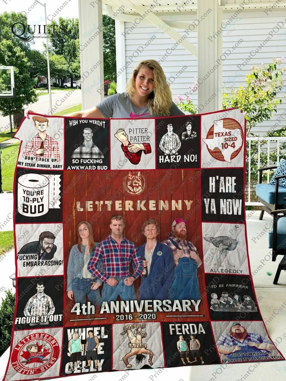 Adu Letterkenny Quilt Blanket Ver 17 and Home Decor