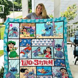 Adu Lilo Stitch 3D New Quilt Blanket and Home Decor