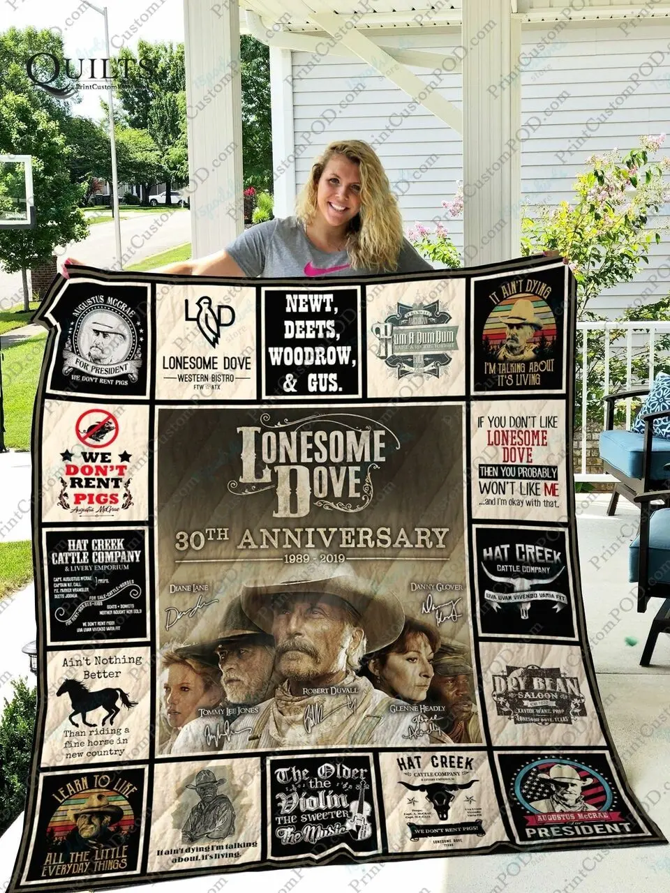 Adu Lonesome Dove Quilt Blanket Ver 2 and Home Decor