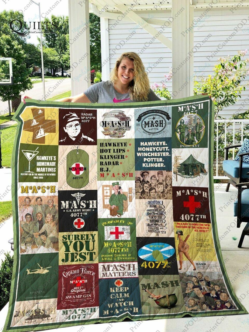 Adu M A S H Quilt Blanket Ver 28 and Home Decor