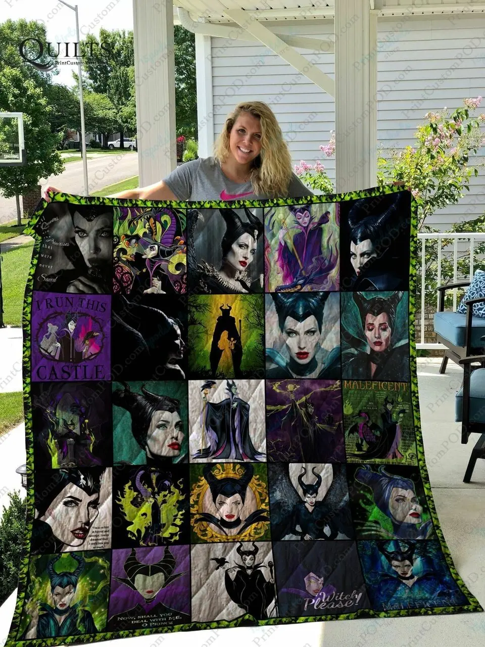 Adu Maleficent Quilt Blanket Ver 25 and Home Decor