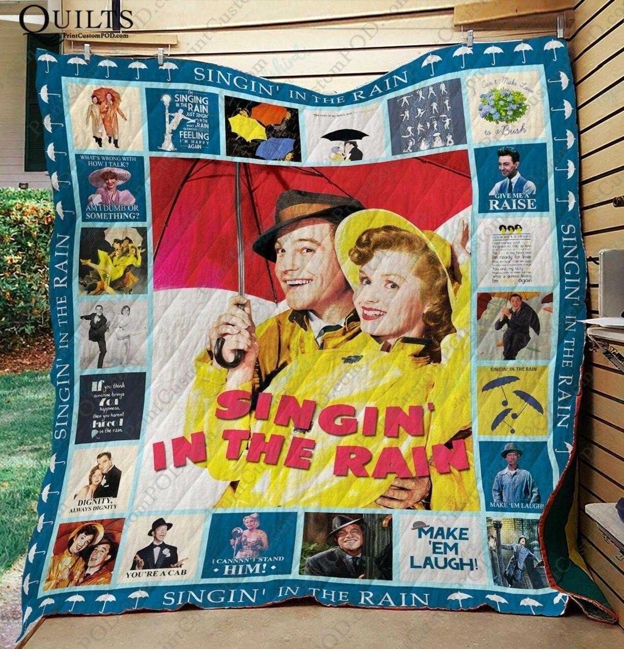 Adu Singin In The Rain Quilt Blanket Ver 03 and Home Decor