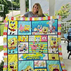 Adu Spongebob Quilt Blanket and Home Decor