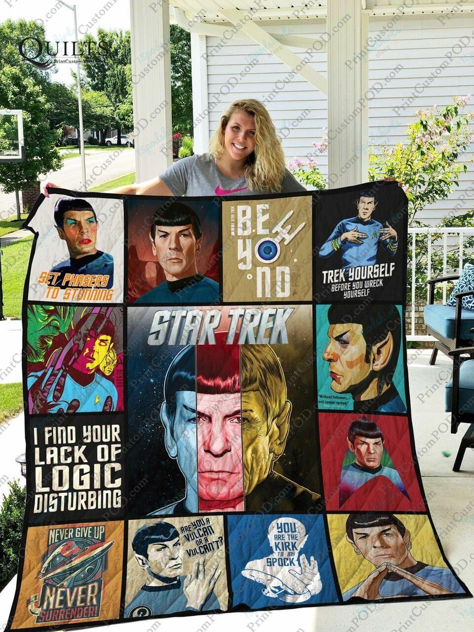 Adu Star Trek Cast Quilt Blanket and Home Decor