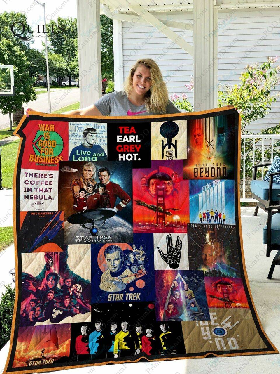 Adu Star Trek Quilt Blanket and Home Decor