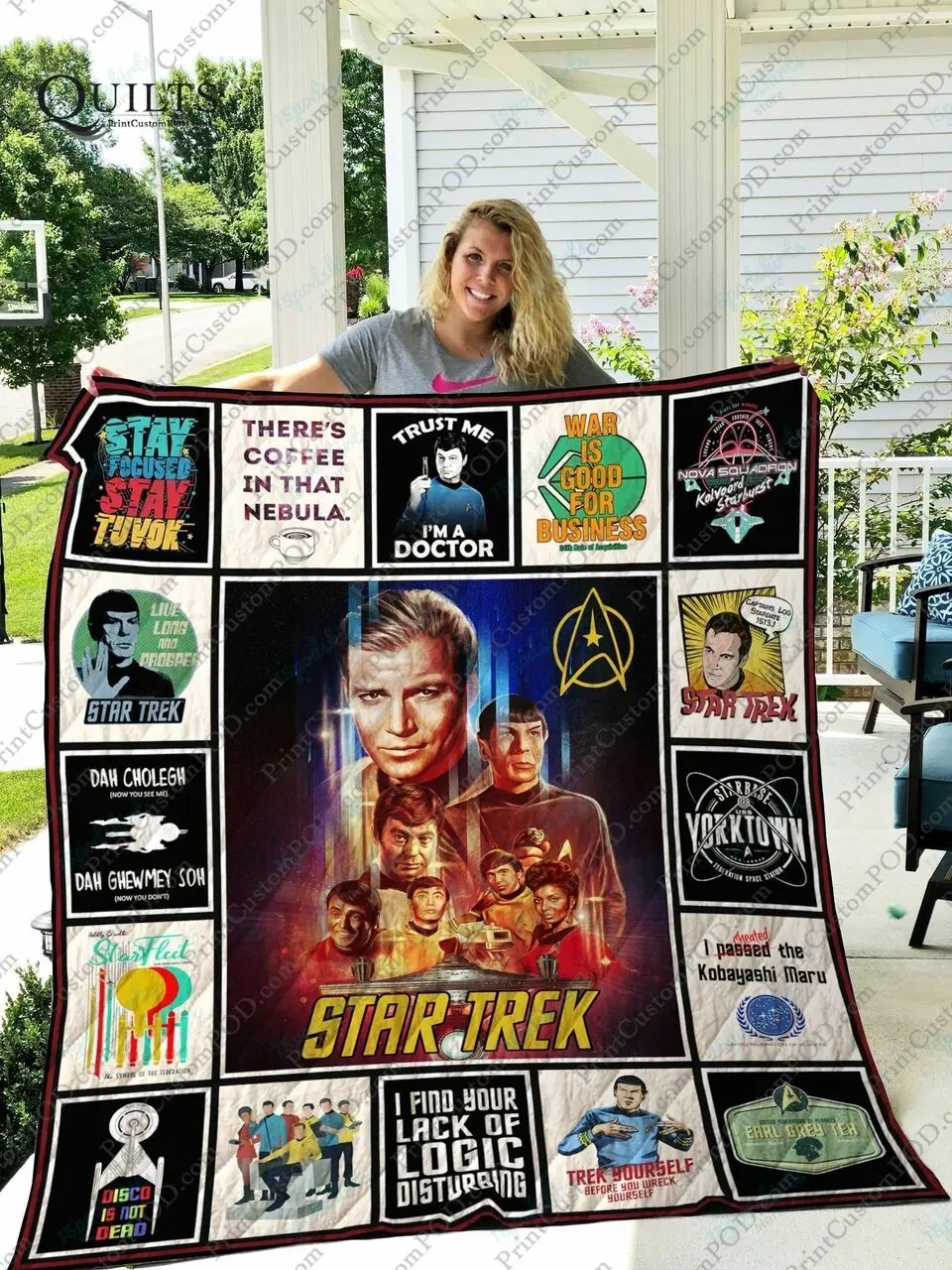 Adu Star Trek Quilt Blanket Ver 1 and Home Decor