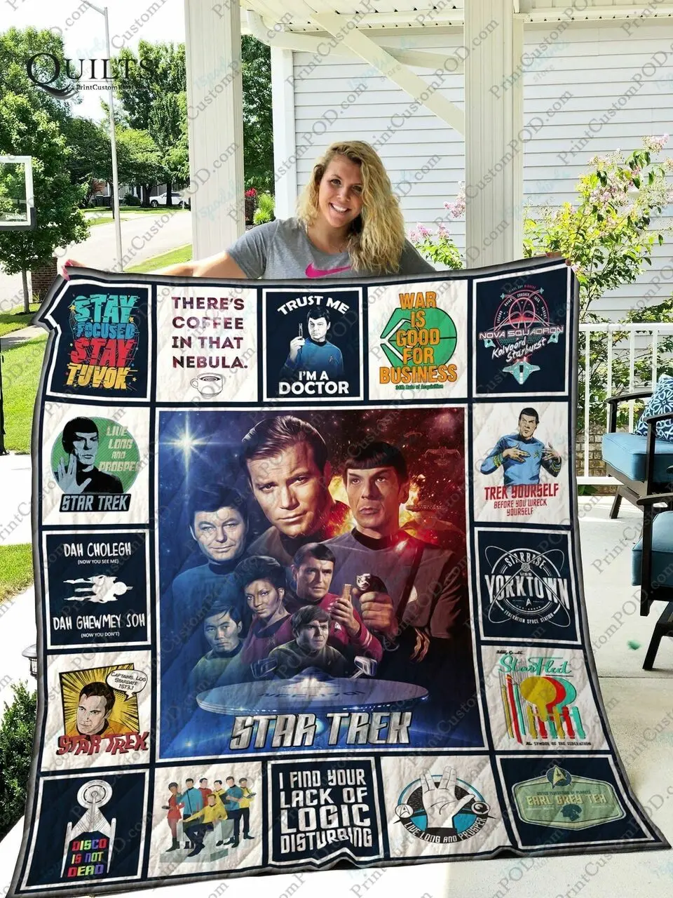 Adu Star Trek Quilt Blanket Ver 4 and Home Decor