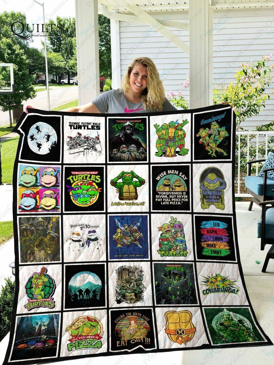 Adu Teenage Mutant Ninja Turtles Quilt Blanket Ver 25 and Home Decor