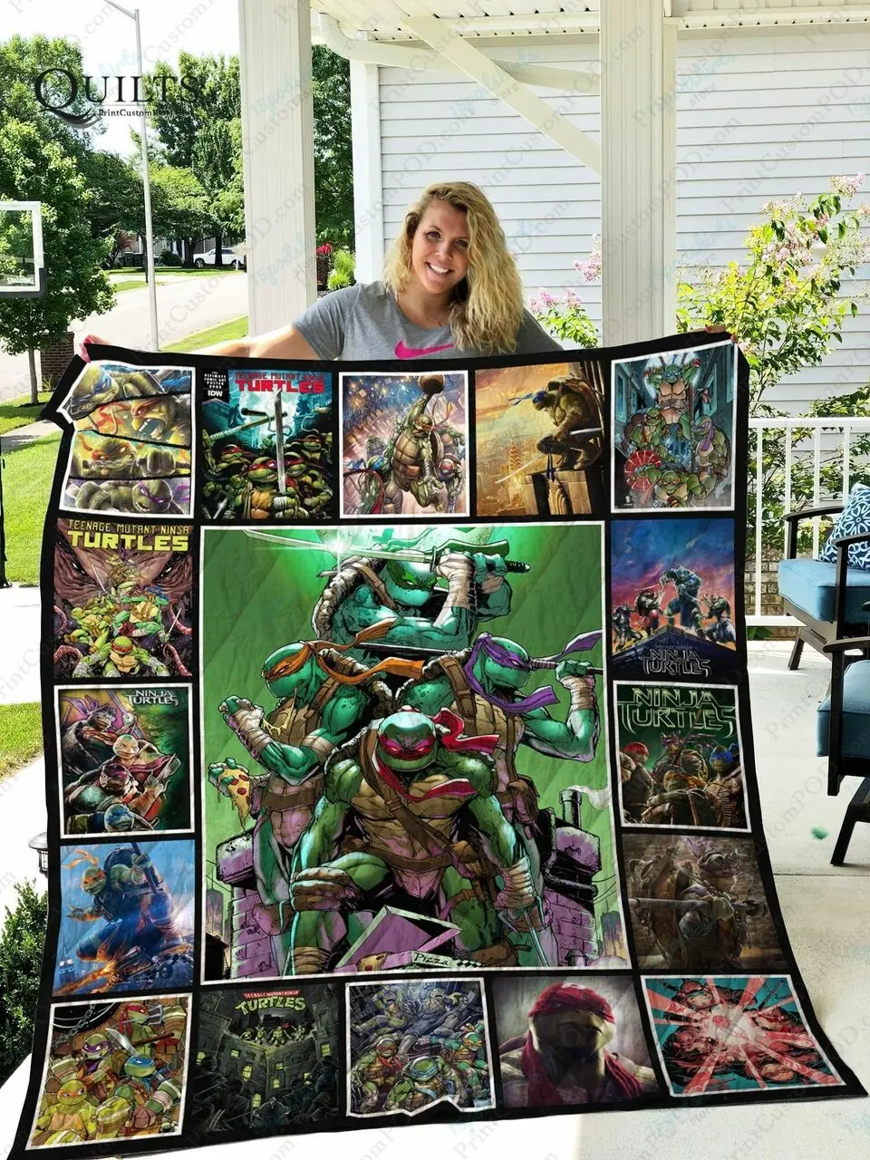 Adu Teenage Mutant Ninja Turtles Quilt Blanket Ver 5 and Home Decor