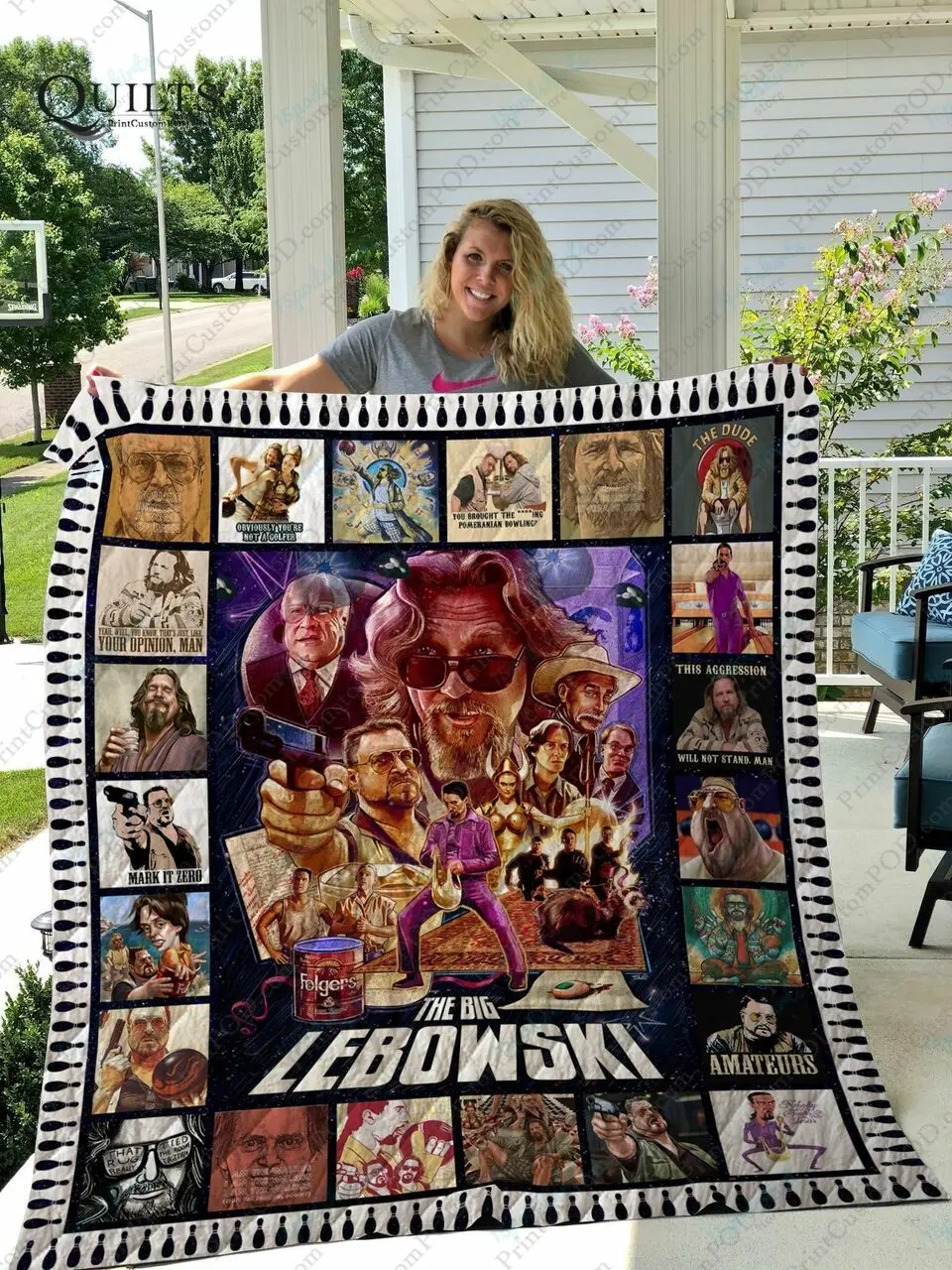 Adu The Big Lebowski Quilt Blanket Ver 2 and Home Decor