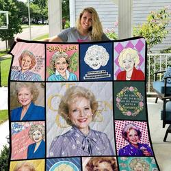 Adu The Golden Girls Cast Betty White Quilt Blanket Ver 1 and Home Decor
