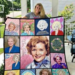 Adu The Golden Girls Cast Betty White Quilt Blanket Ver 2 and Home Decor