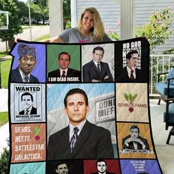 Adu The Office Cast Michael Scott Quilt Blanket and Home Decor