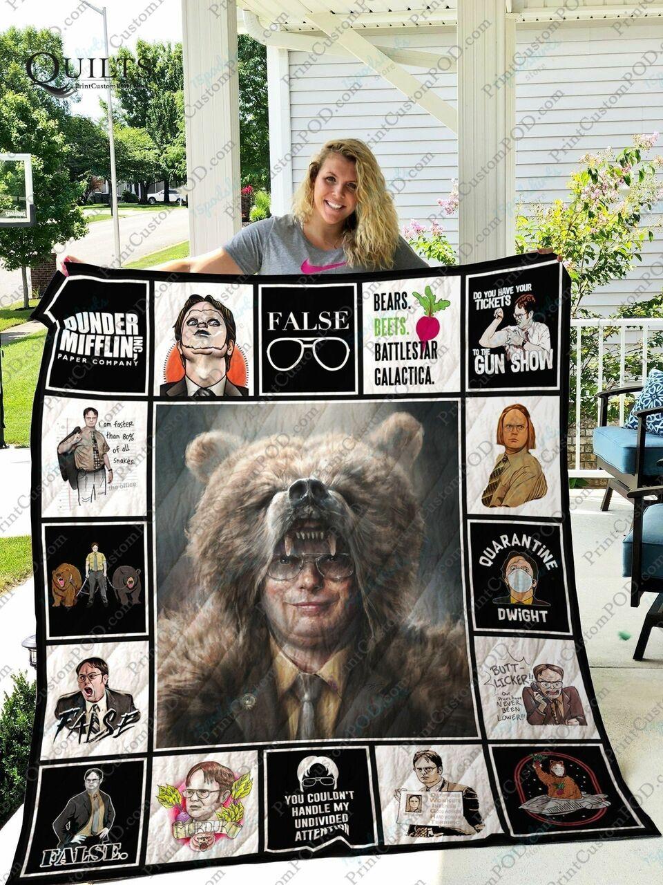 Adu The Office Dwight Schrute Quilt Blanket and Home Decor