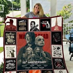 Adu The Walking Dead Quilt Blanket Ver 2 and Home Decor
