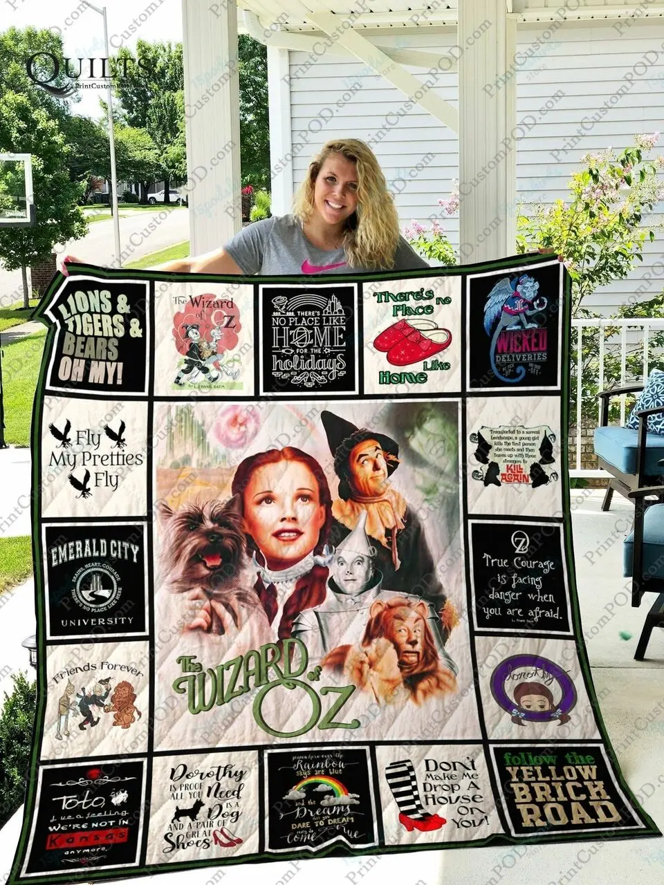 Adu The Wizard Of Oz Quilt Blanket Ver 5 and Home Decor
