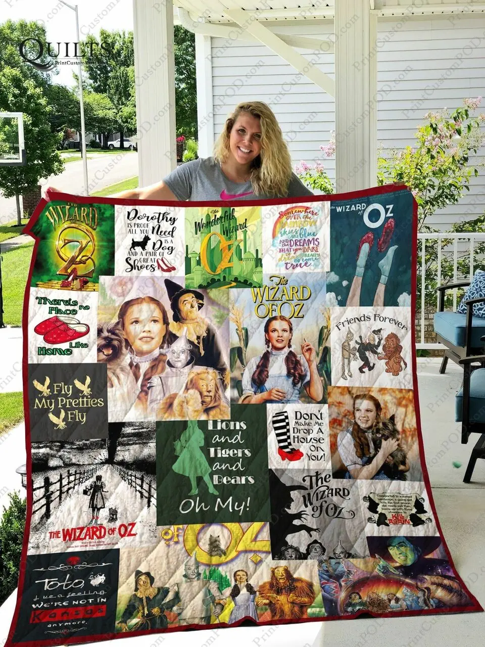 Adu The Wizard Of Oz Quilt Blanket Ver and Home Decor
